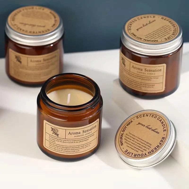 Aromatherapy essential oil candle smokeless soybean candle cup household fragrance ornament souvenir