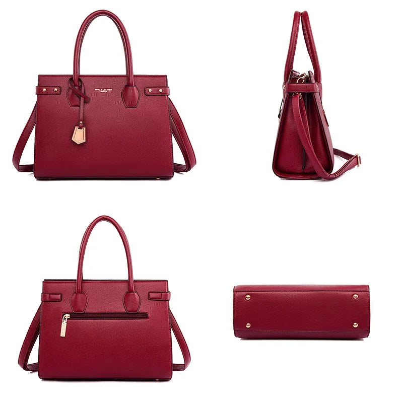 Genuine Handbags for Women 2025 New Luxury Ladies Hand Bags Female Leather Shoulder Top-Handle Crossbody Bags Casual Tote Sac
