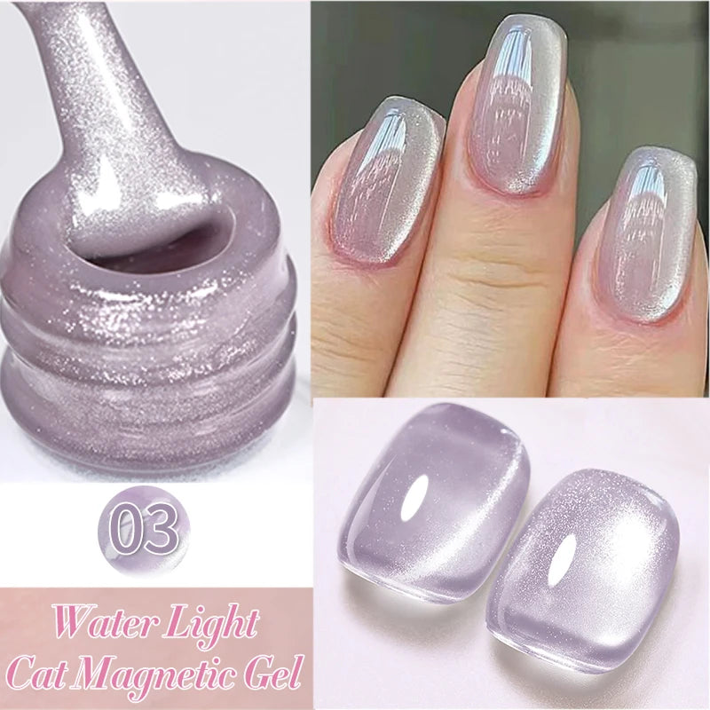 BORN PRETTY Sparkling Glass Bead Cat Magnetic Gel Nail Polish Flash White Spar Red Color Semi Permanent Soak Off UV Gel Varnish