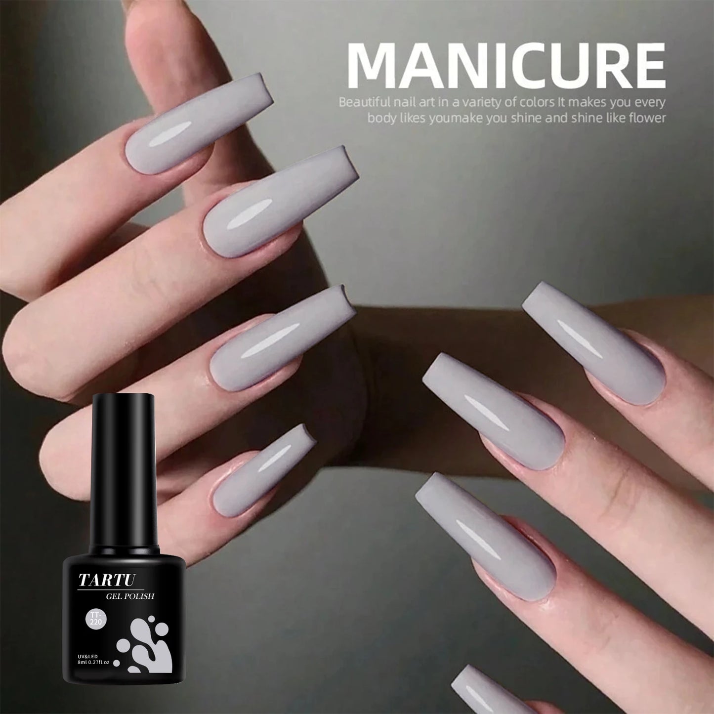 TARTU 8ml Gel Nail Polish 63 Colour Burgundy Red Nude Nails Art Soak Off UV/LED Manicure Beautylux Vernis Semi Permanent Esmalte