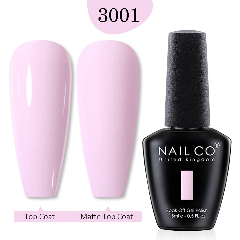 NAILCO 15ml Gel Nail Polish Semi-permanent Hybrid Varnish Black Red Color Gel Polish Nail Art UV Nail Supplies For Professionals