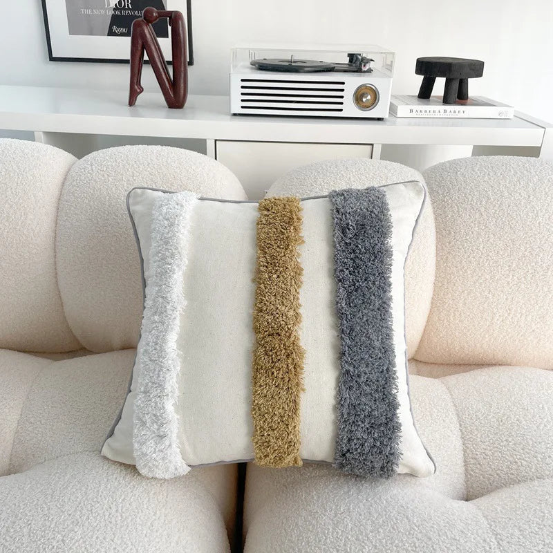 Cotton Linen Bohemian Pillowcases Sofa Living Room Home And Decoration Pillow Cover Bedside Backrest Tassel Cushion Cover