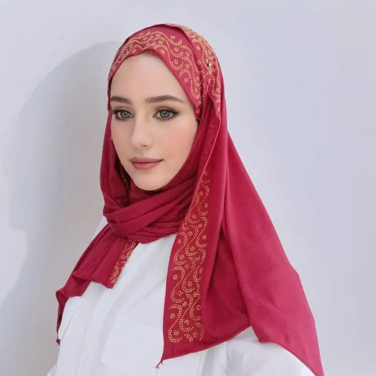 Modal Cotton Jersey Hijab Scarf For Muslim Women Shawl Stretchy Easy Plain Hijabs Scarves Headscarf African Woman Turban Ramadan