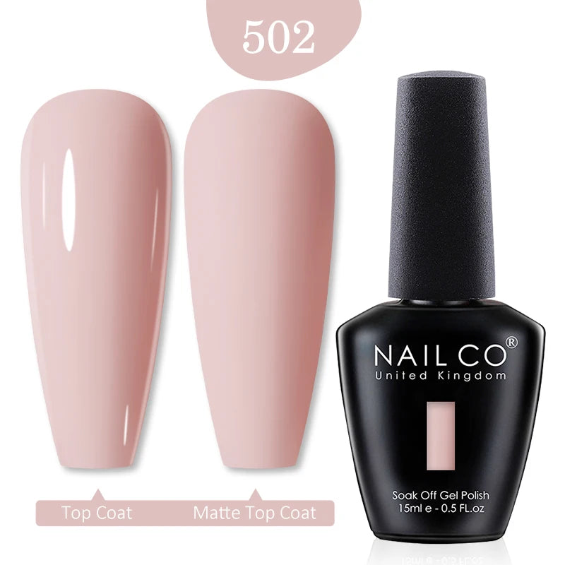 NAILCO 15ml Gel Nail Polish Semi-permanent Hybrid Varnish Black Red Color Gel Polish Nail Art UV Nail Supplies For Professionals