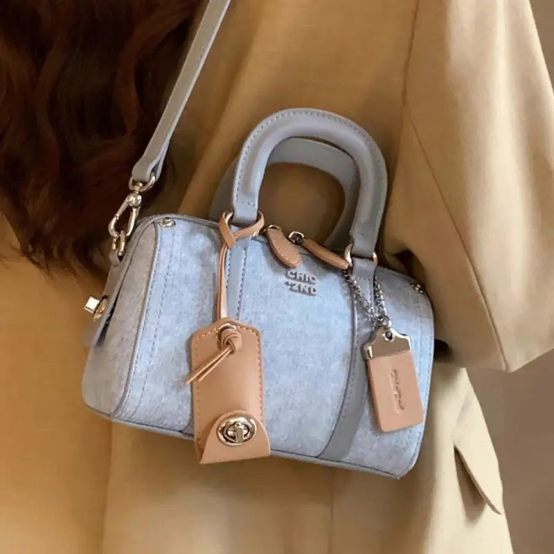 Women's Bags Handheld Bags Fashion Shoulder Bags New Canvas Denim Bag Girl Trend Leisure Versatile Square Bags Crossbody Bags