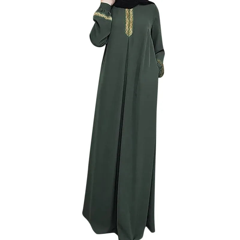 European and American New Ethnic Style Ribbon Loose Long Skirt Large Size Dress for Women Maxi Dresses for Women Summer Dress