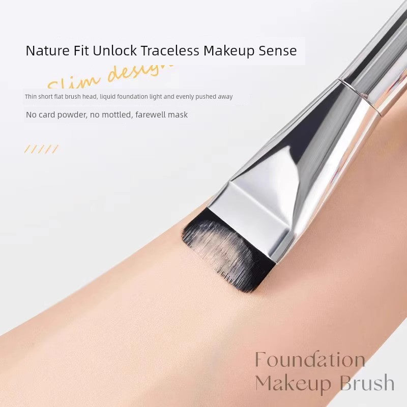 Li Jiaqi Recommend Best Selling One Word Powder Foundation Brush Ultra-Thin Seamless Smear-Proof Makeup Flat Head Flat Head Liquid Foundation Makeup Brush