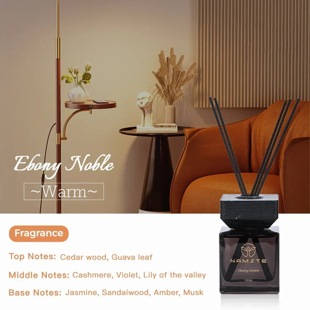 NAMSTE 2025 Reed Diffuser Oil 100ML Aromatherapy Oil Reed Diffuser Sticks Fragrance Room Flavoring Air Freshener Home Decor