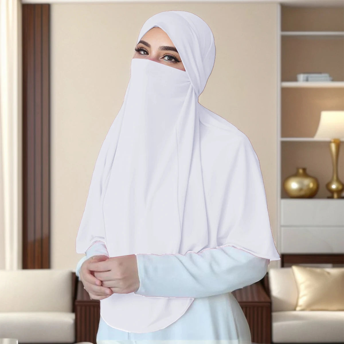 Malaysian Strap Instant Hijab Solid Modal Jersey Hijab Sacrf For Muslim Woman Hijabs Wrap Lady Casual Headband Ethnic Headscarf