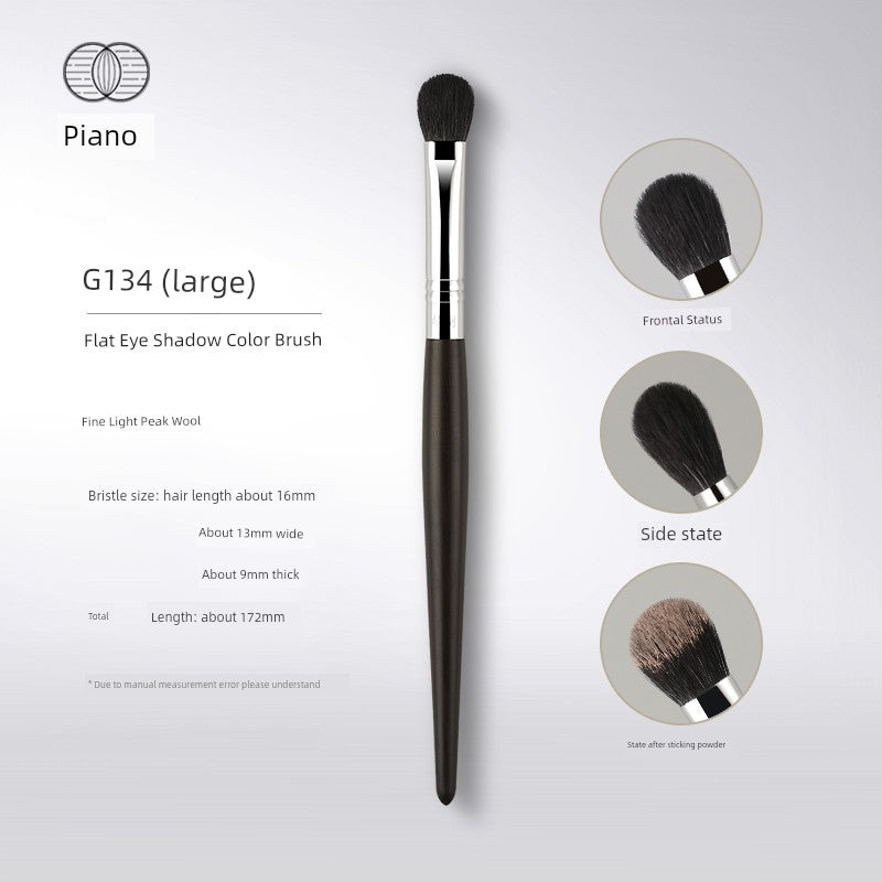 Piano Makeup Brush G Series G134 Flat round Head Color Brush Coloring Brush Eye Shadow Brush Animal Hair One Pack