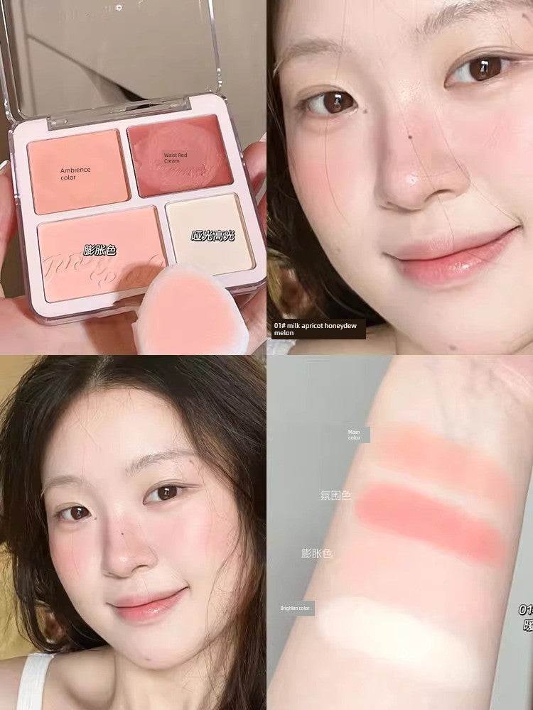 Juduo JudydoLL Repair Highlight Comprehensive Makeup Palette Two-Color Matte Brightening Three-Dimensional Shadow Nose Shadow Blush Powder