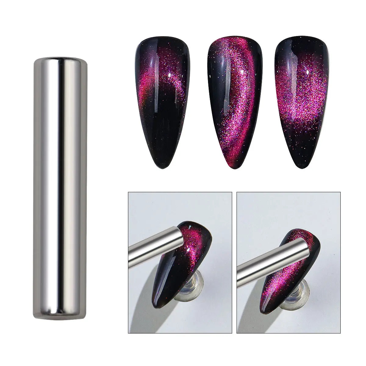 7.5ml Burgundy Cherry Red Glitter Jelly Ruby Cat Eye Nail Polish Gel Magnetic Nail Polish Gel Handmade Art Shiny Varnish UV Gel