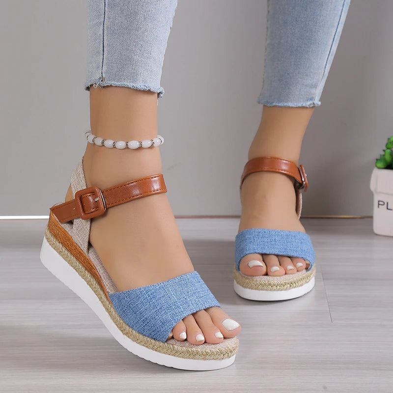 Shoes Sandals Women Summer Fashion Wedge Ladies Shoes Party Women's Sandals Plus Size Footwear Sandals Female