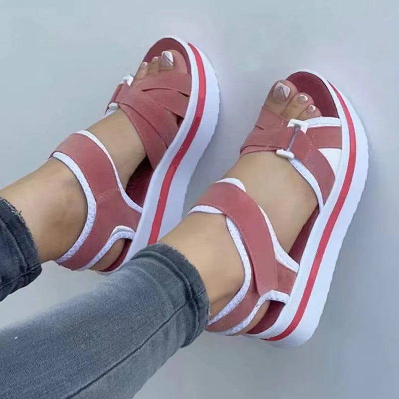 Summer Women Shoes Sandals Soft Women Shoe Breathable Walking Shoes Wedge Sandals Ladies Casual Women Sandal Female Footwear