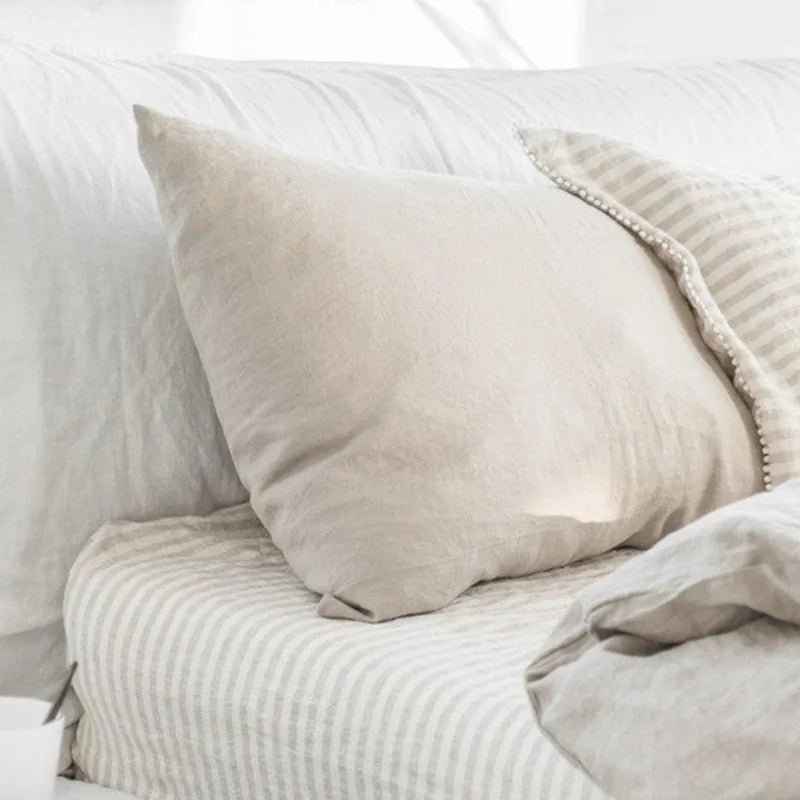 100% Pure Linen Pillow Case Double Long Pillowcase Euro Sham for Bed,Custom Size Envelope Cushion Cover Antibacterial Anti-mite