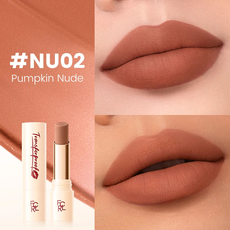 FOCALLURE Lightweight Matte Lipstick Waterproof Transferproof Lip Balms High Pigmented Moisturizing Lip Tints Makeup Cosmetics