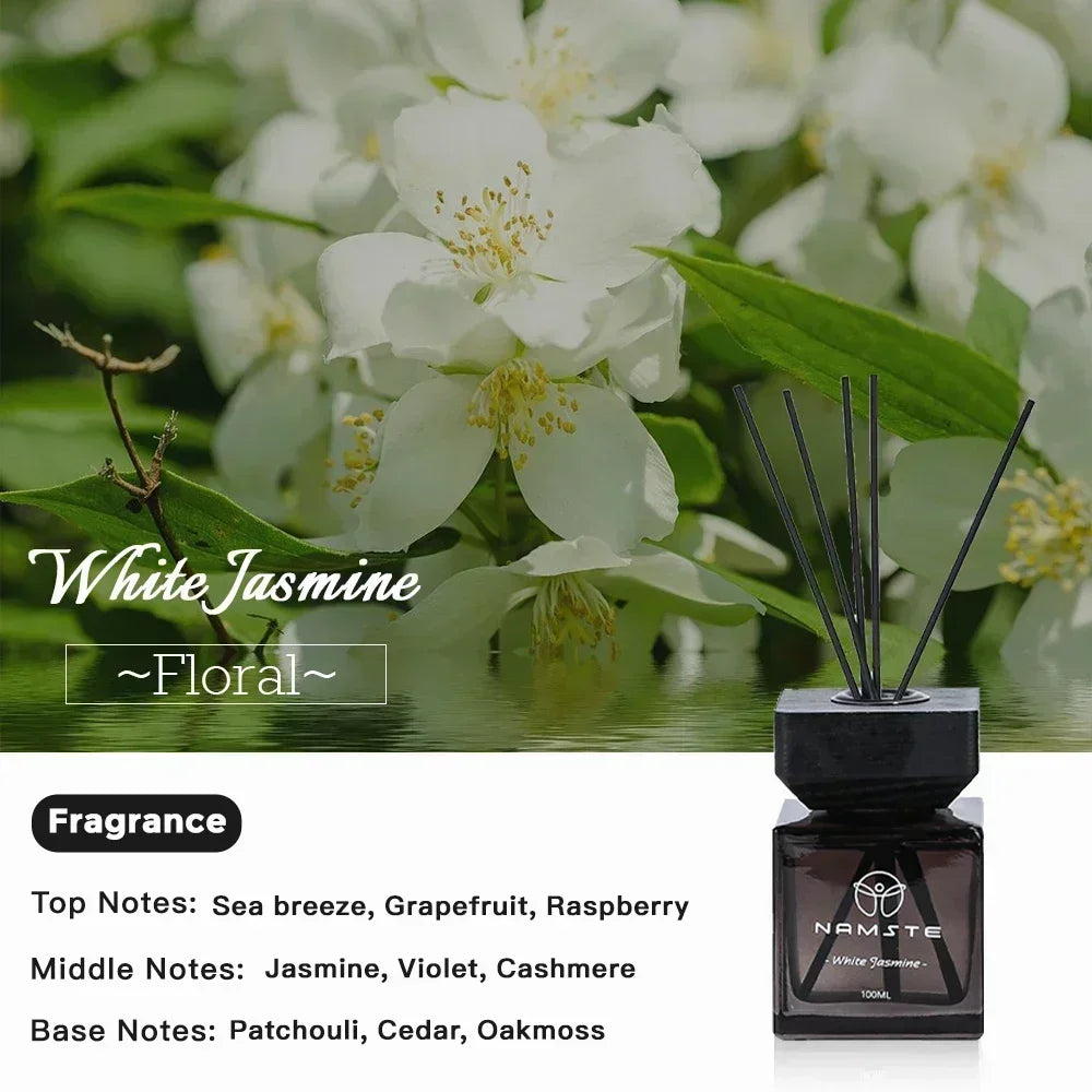 NAMSTE 2025 Reed Diffuser Oil 100ML Aromatherapy Oil Reed Diffuser Sticks Fragrance Room Flavoring Air Freshener Home Decor