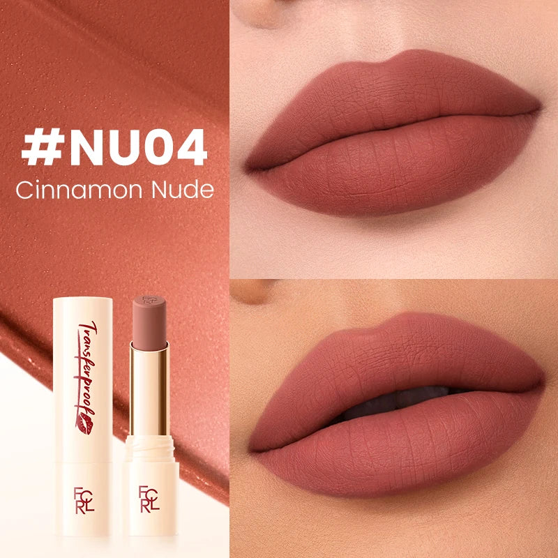 FOCALLURE Lightweight Matte Lipstick Waterproof Transferproof Lip Balms High Pigmented Moisturizing Lip Tints Makeup Cosmetics