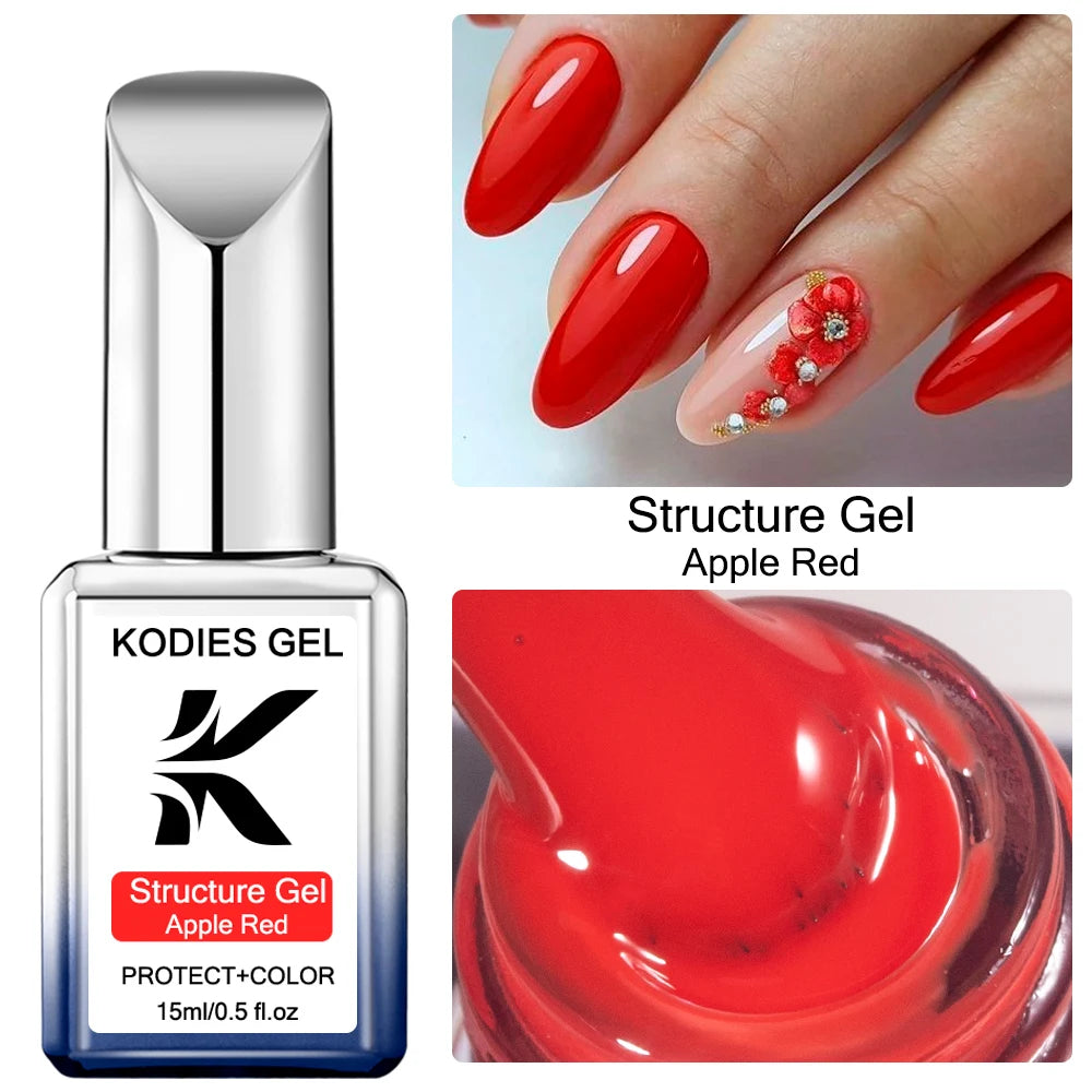 KODIES GEL Nude Pink Rubber Base Gel Nail Polish 15ML Structure Semi Permanent UV Base Camouflage Gel Varnish Manicure Nails Art
