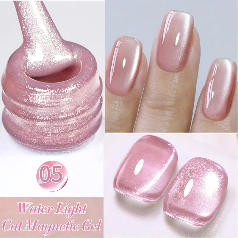 BORN PRETTY Sparkling Glass Bead Cat Magnetic Gel Nail Polish Flash White Spar Red Color Semi Permanent Soak Off UV Gel Varnish