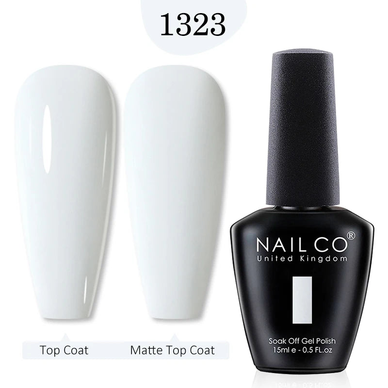 NAILCO 15ml Gel Nail Polish Semi-permanent Hybrid Varnish Black Red Color Gel Polish Nail Art UV Nail Supplies For Professionals