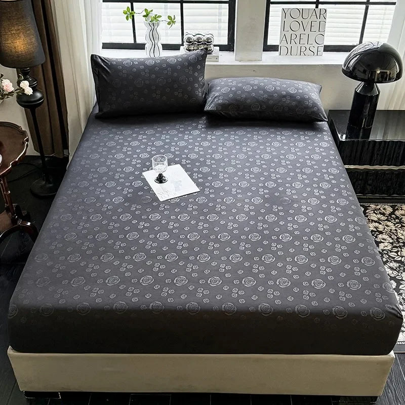 Brushed Fitted Sheet Elastic Bedsheet for Home Breathable Bed Linen Sabanas Para Cama Simple Style Bed Covers (No Pillowcase)