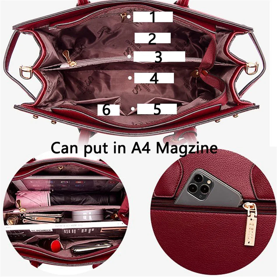 Genuine Handbags for Women 2025 New Luxury Ladies Hand Bags Female Leather Shoulder Top-Handle Crossbody Bags Casual Tote Sac