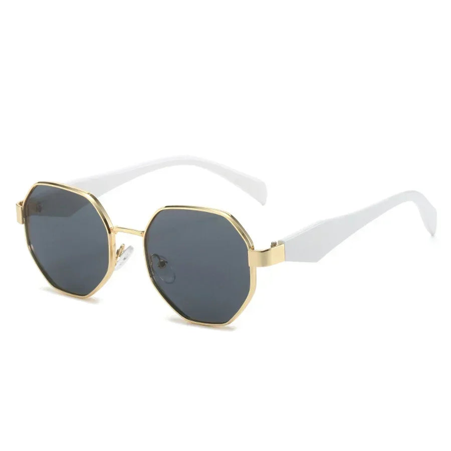 Vintage Sunglasses Women Fashion Polygonal Metal Frame Sunglasses Men Luxury Brand Designer UV400 Eye Protection Sun Glasses