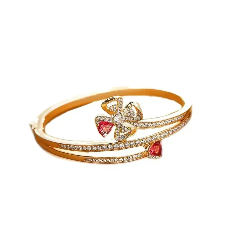 S925 Luxurious Set of Rose Colored Rings, Bracelets, and Necklaces. Where Opulence Meets Elegance,As Unique As You Are