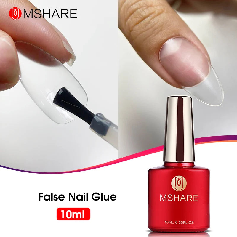 MSHARE Beige Pink Self Leveling Gel Manicure for Finger Nail Extensions Varnish Clear Lacquer Quick Building Diy at Home
