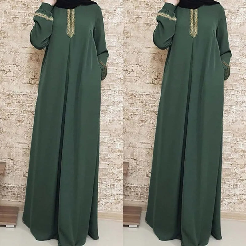 European and American New Ethnic Style Ribbon Loose Long Skirt Large Size Dress for Women Maxi Dresses for Women Summer Dress