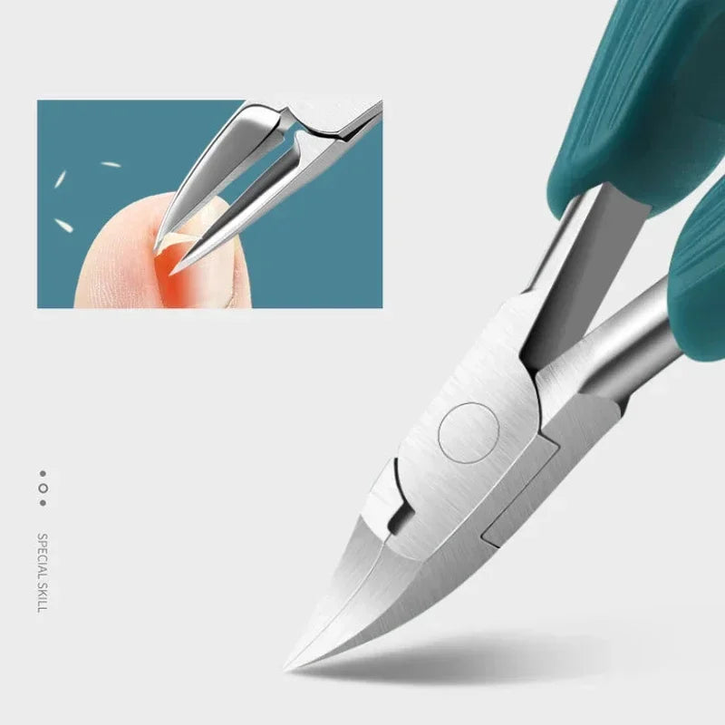 Profissional Toe Nail Clippers, cortador, ferramenta unha encravada, unhas grossas, pele morta,super afiada