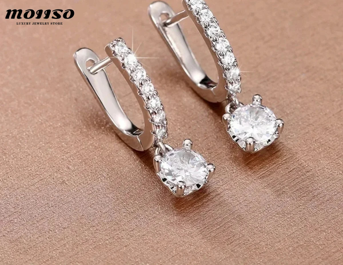 Elegant and Noble S925 Earring Pendant Shines with Charm, Essential Jewelry for Daily Work - Birthday Gift