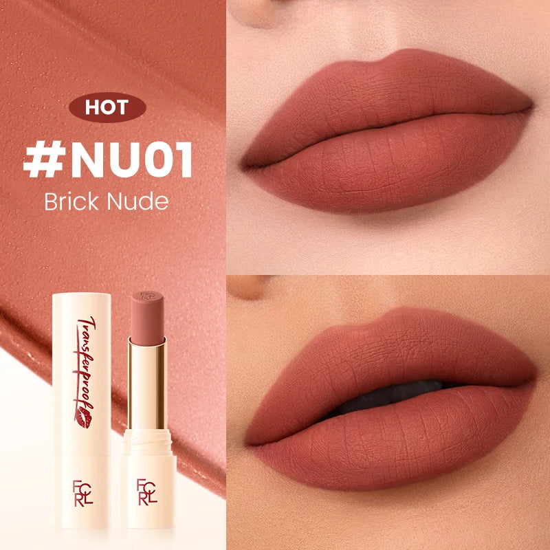 FOCALLURE Lightweight Matte Lipstick Waterproof Transferproof Lip Balms High Pigmented Moisturizing Lip Tints Makeup Cosmetics