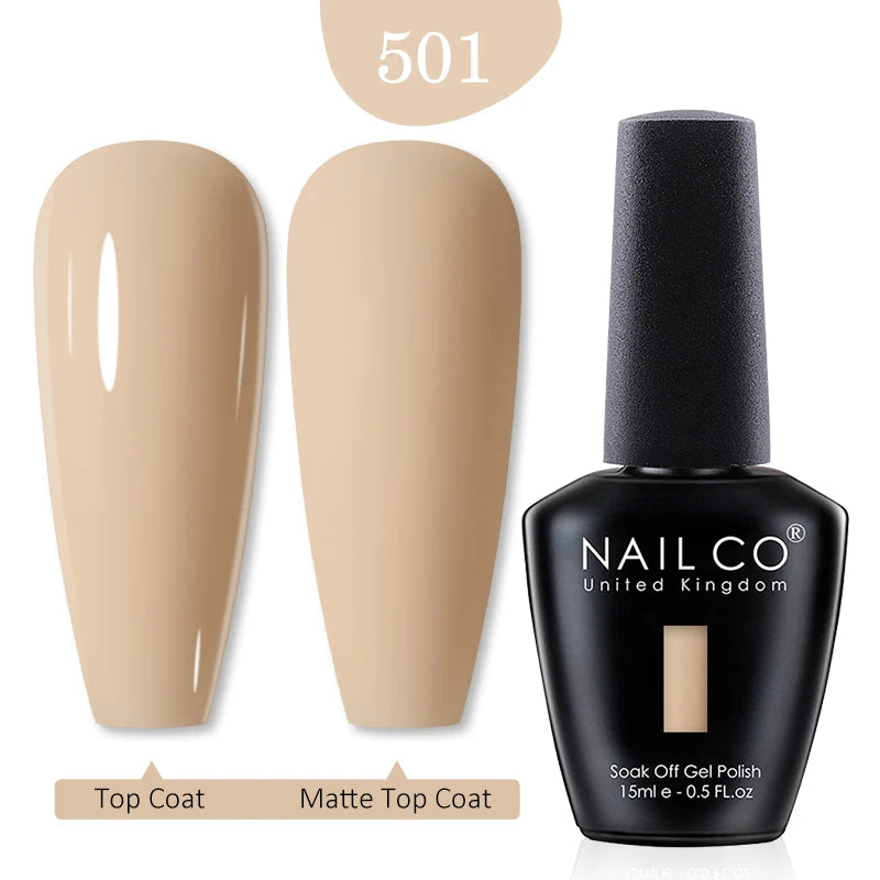 NAILCO 15ml Gel Nail Polish Semi-permanent Hybrid Varnish Black Red Color Gel Polish Nail Art UV Nail Supplies For Professionals