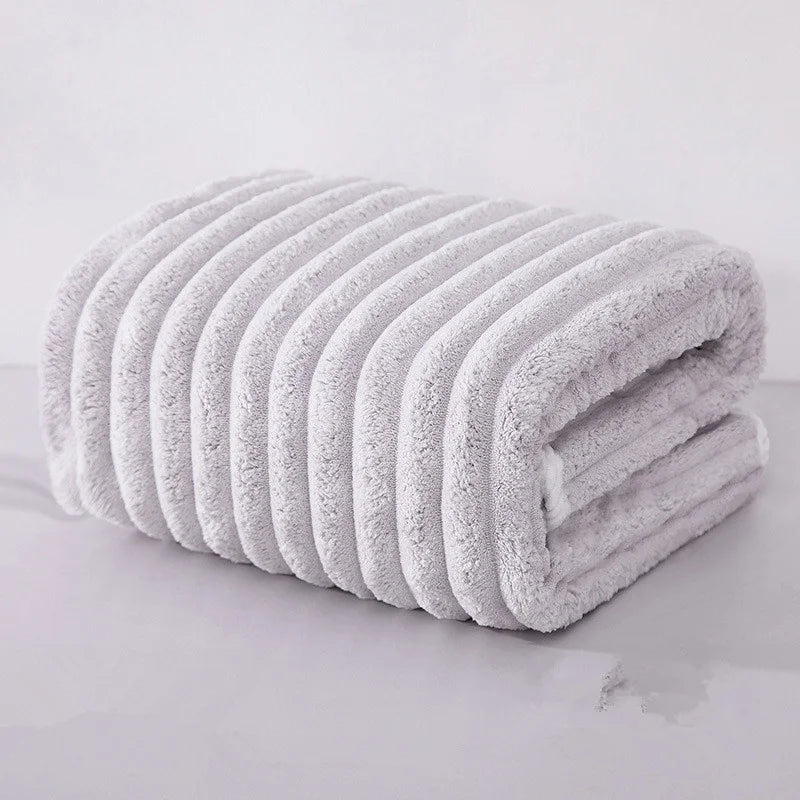 Enlarged and thickened bath towel, suitable for women to wear and can be wrapped in cotton absorbent towels, couple, adult coral