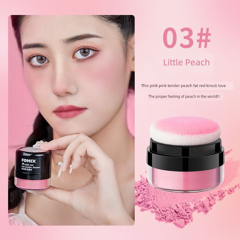 Bean Bag Cushion Blush Highlight Repair Three-in-One Makeup Palette Nature Matte Soft Fog Mushroom-Shaped Haircut Rouge Pink Blusher