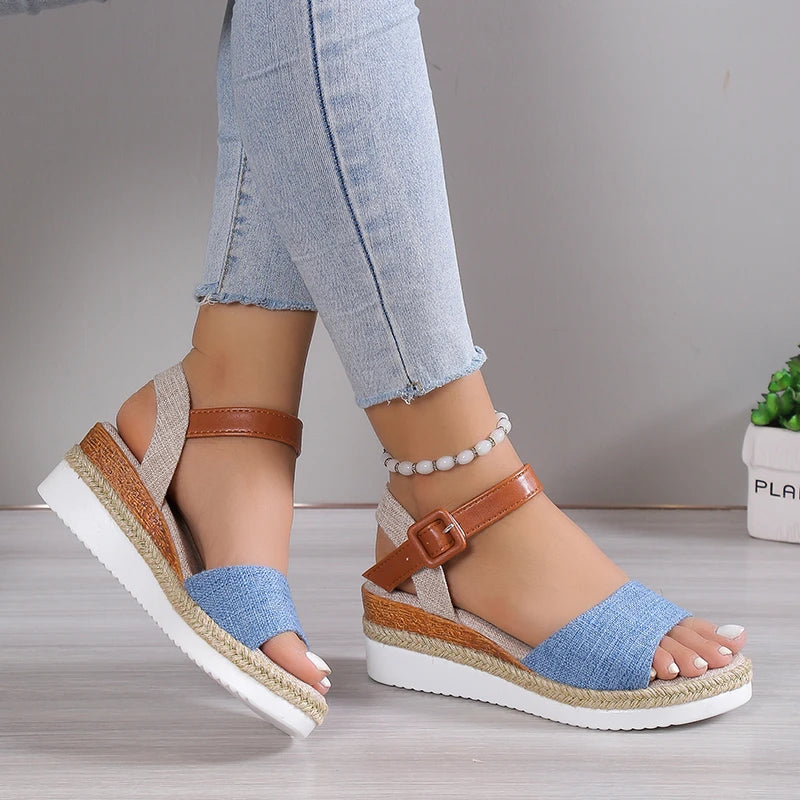Shoes Sandals Women Summer Fashion Wedge Ladies Shoes Party Women's Sandals Plus Size Footwear Sandals Female