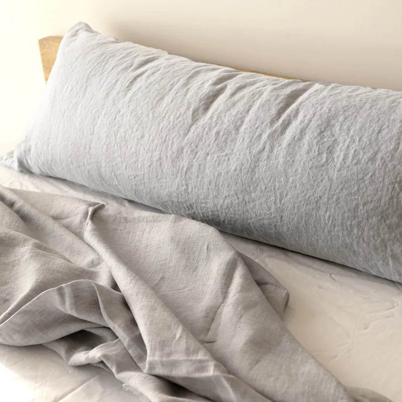 100% Pure Linen Pillow Case Double Long Pillowcase Euro Sham for Bed,Custom Size Envelope Cushion Cover Antibacterial Anti-mite