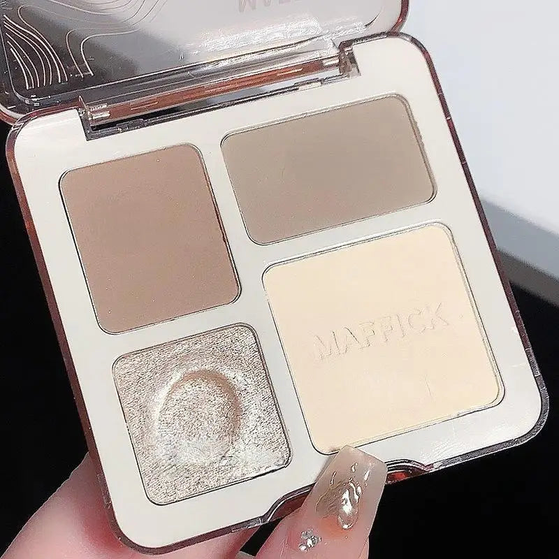 Natural 3D Face Pressed Powder Palette Matte Bronze Contour Shadow Palette