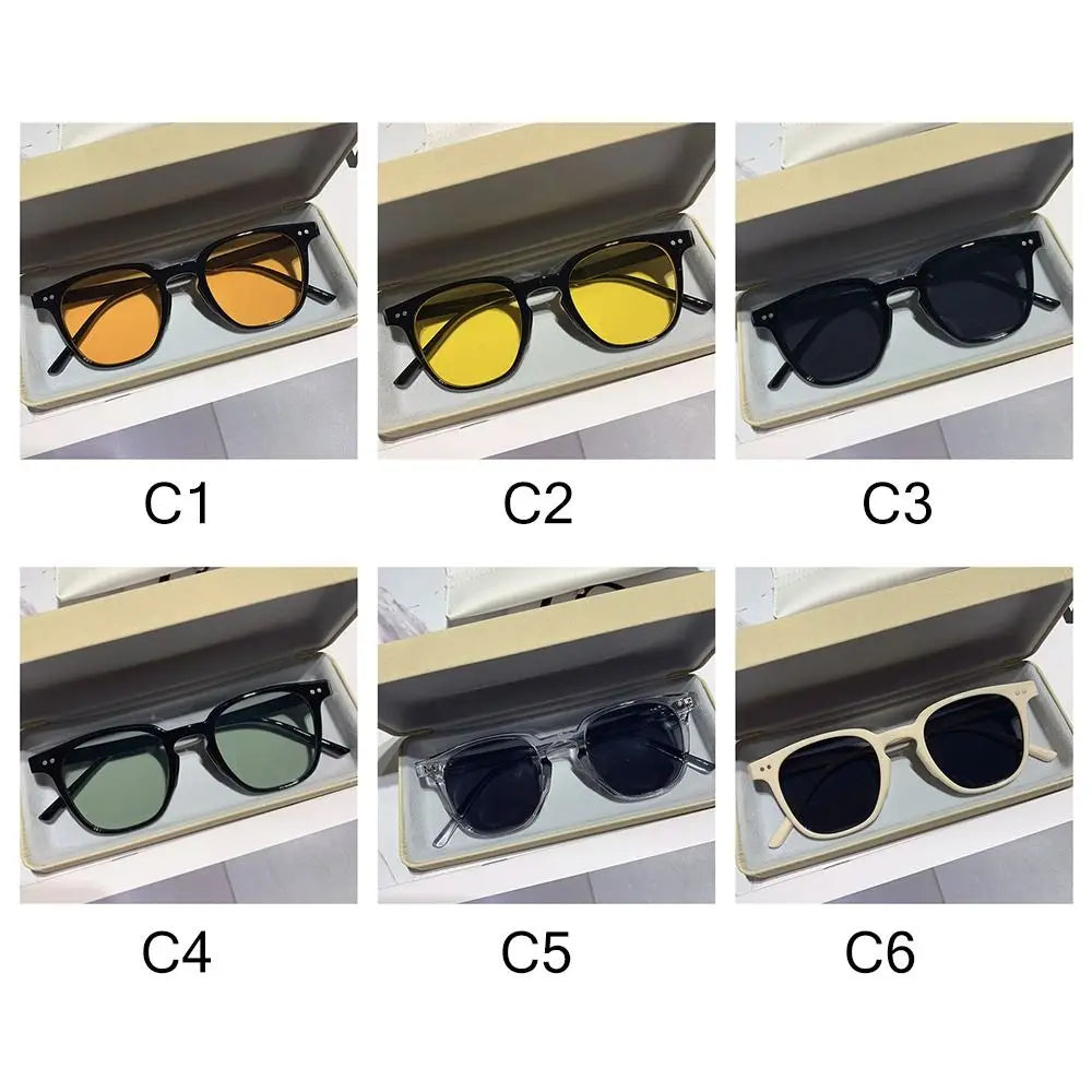 Vintage Square Sunglasses Women's Fashion Oversized Sunglasses Men Shades Black Sun Glasses UV400 Eyewear