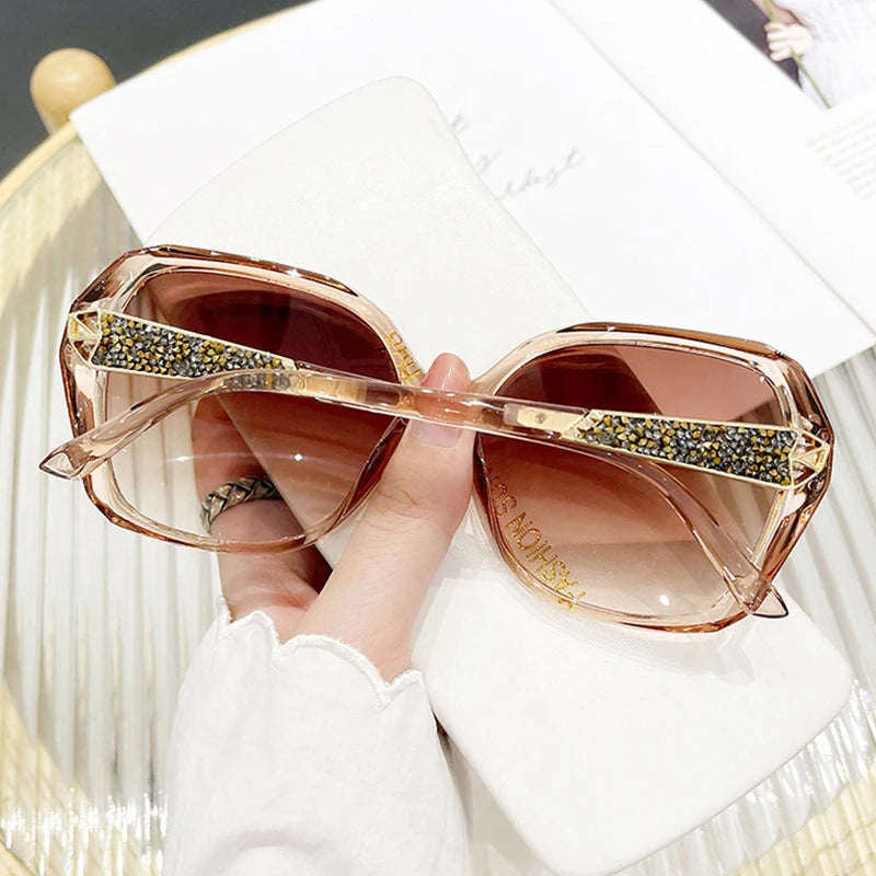 NEW Fashion HD Diamond Polarized Sunglasses Women Sun Glasses Ladies Driving Eyewear Woman UV400 Vintage Sun Glasses