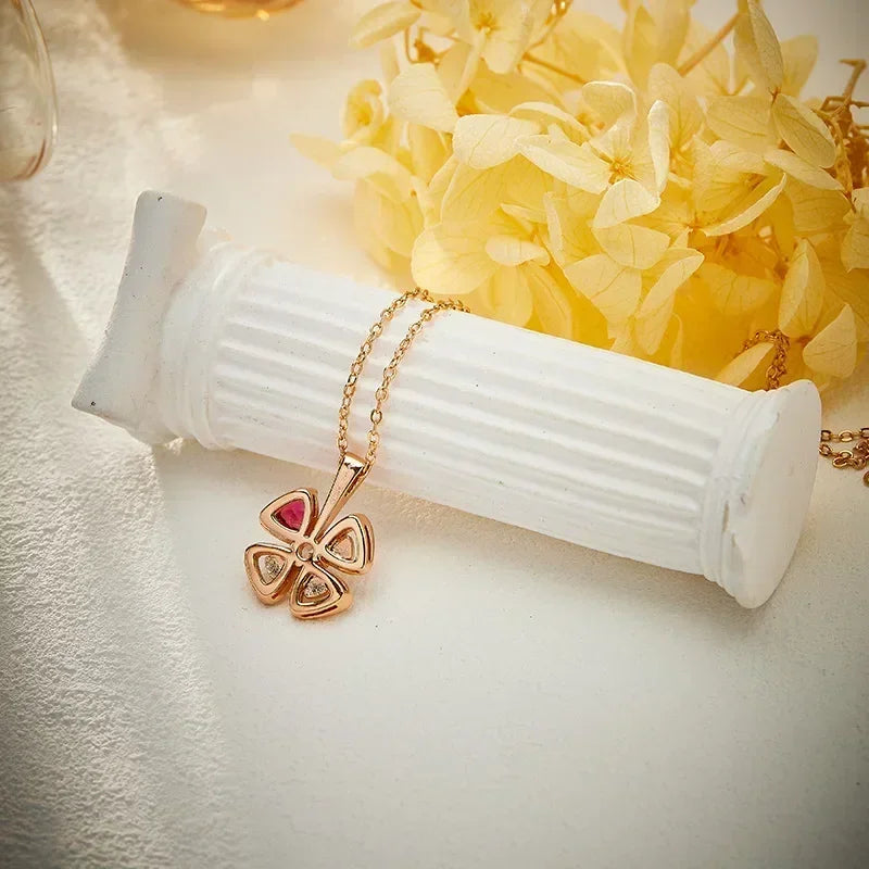 S925 Luxurious Set of Rose Colored Rings, Bracelets, and Necklaces. Where Opulence Meets Elegance,As Unique As You Are