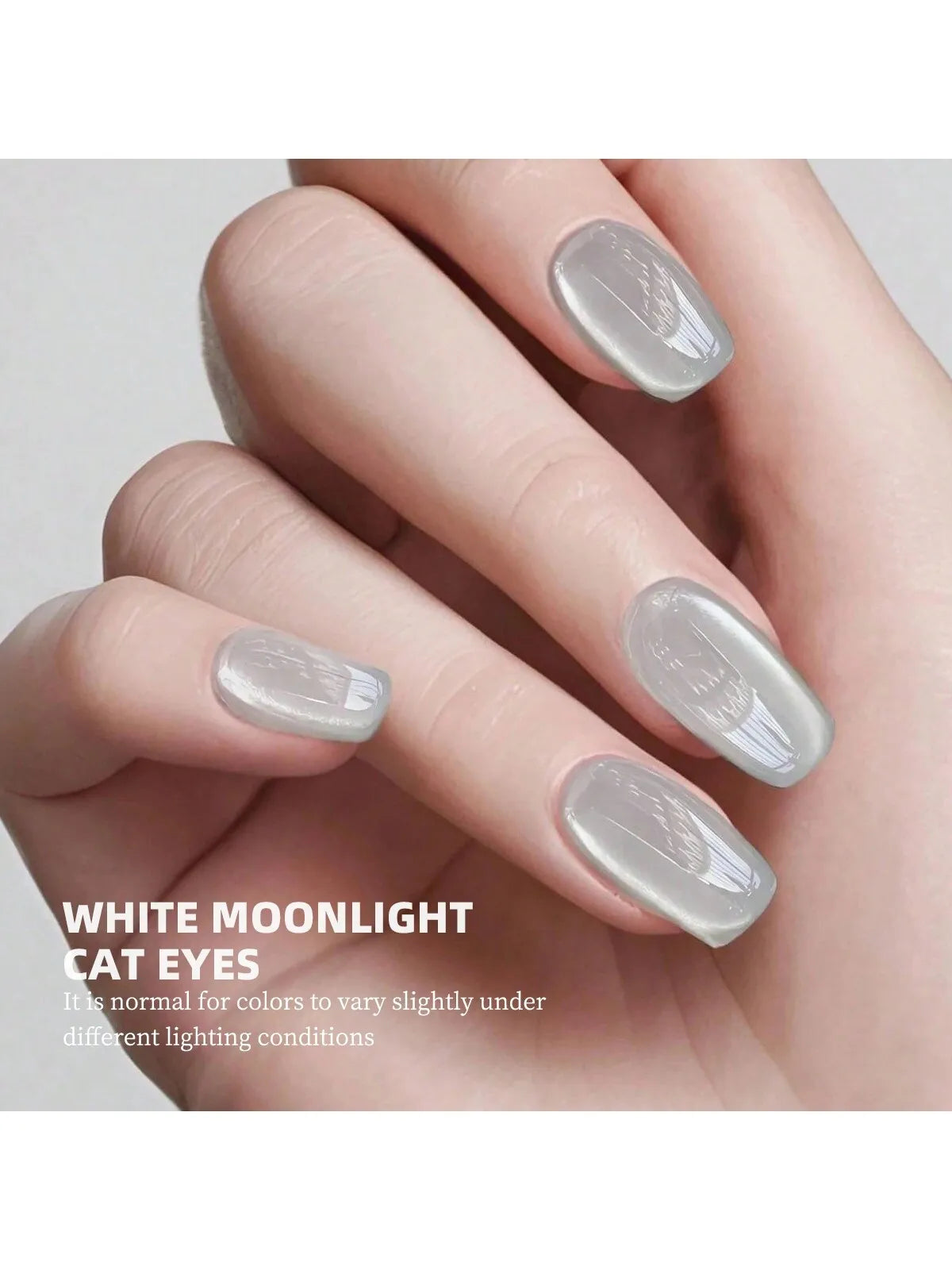 5PCS Glass bead cat's eye nail art 2025 new wine red white moonlight crystal cat's eye combination
