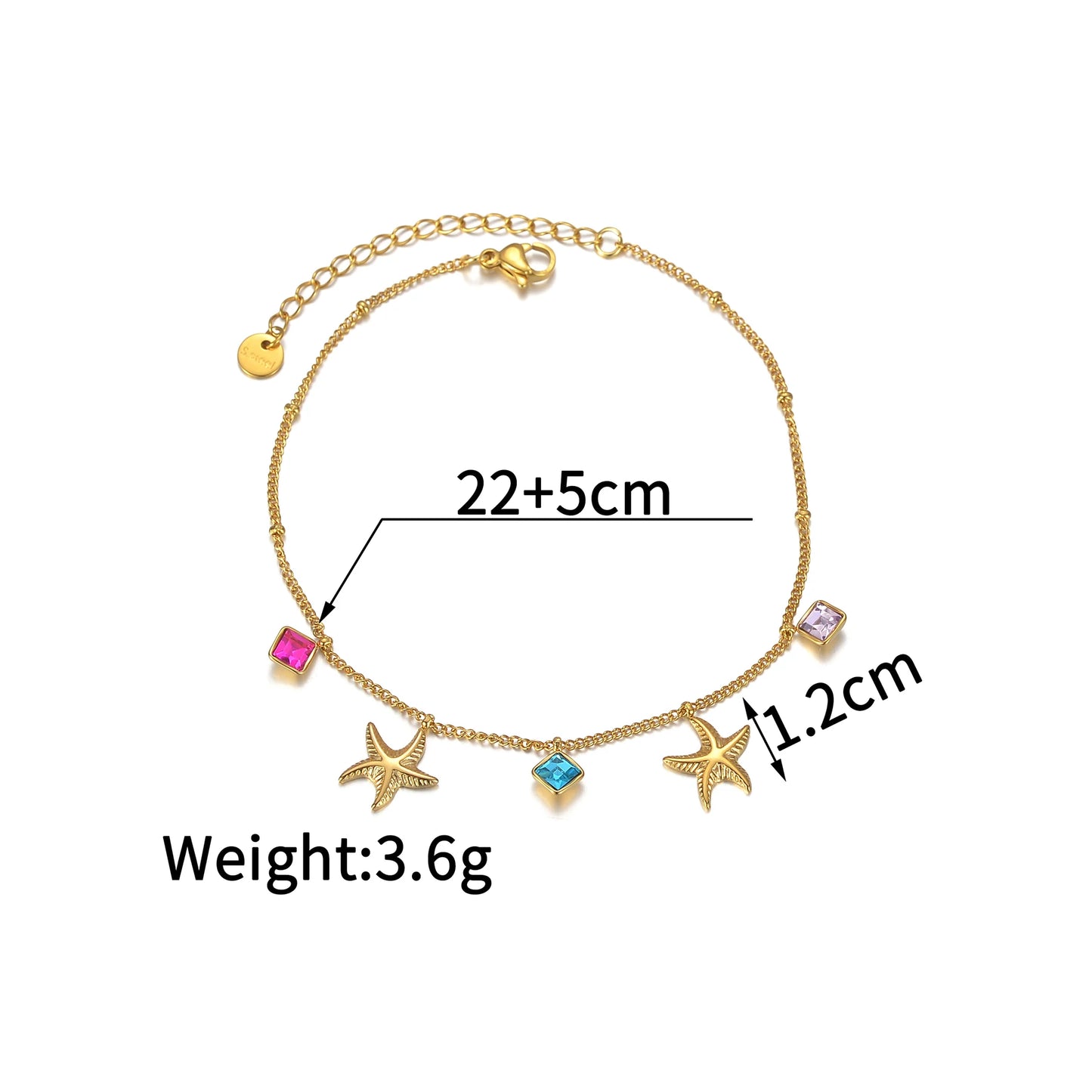 UZone Fashion Bead Pendant Ankle Chain Bracelet On Leg Foot Stainless Steel Adjustable Charm Feet Chain for Women Jelwery Gift