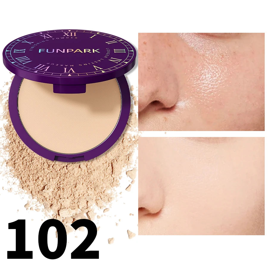 5 Color Matte Full Coverage Pressed Powder Foundation Oil Control Flawless Weightless Finishing Powder Makeup for Woman Gifts