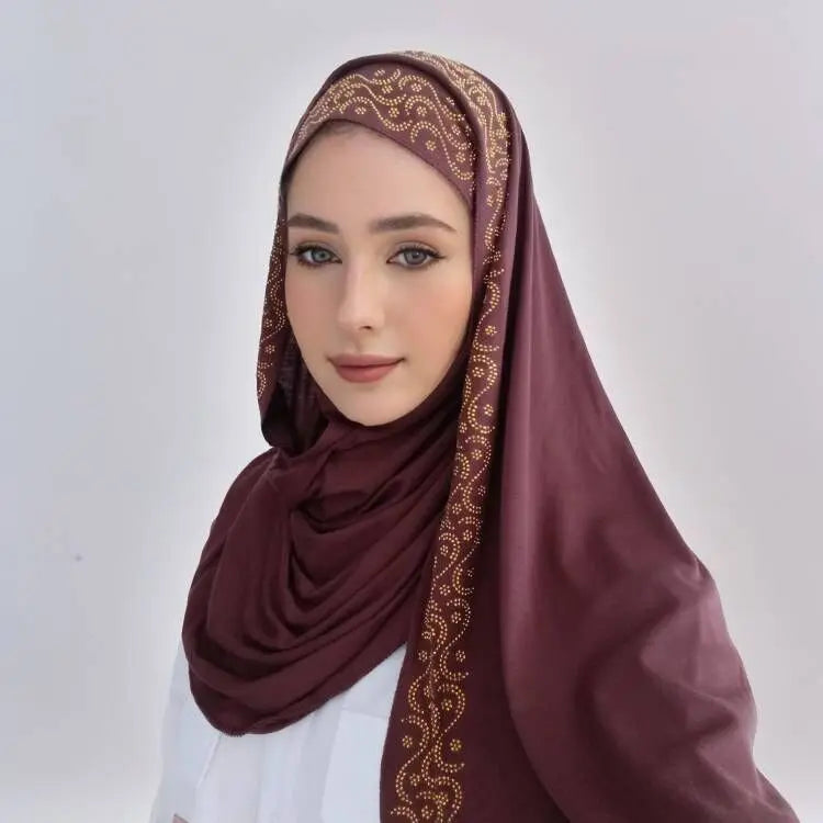 Modal Cotton Jersey Hijab Scarf For Muslim Women Shawl Stretchy Easy Plain Hijabs Scarves Headscarf African Woman Turban Ramadan