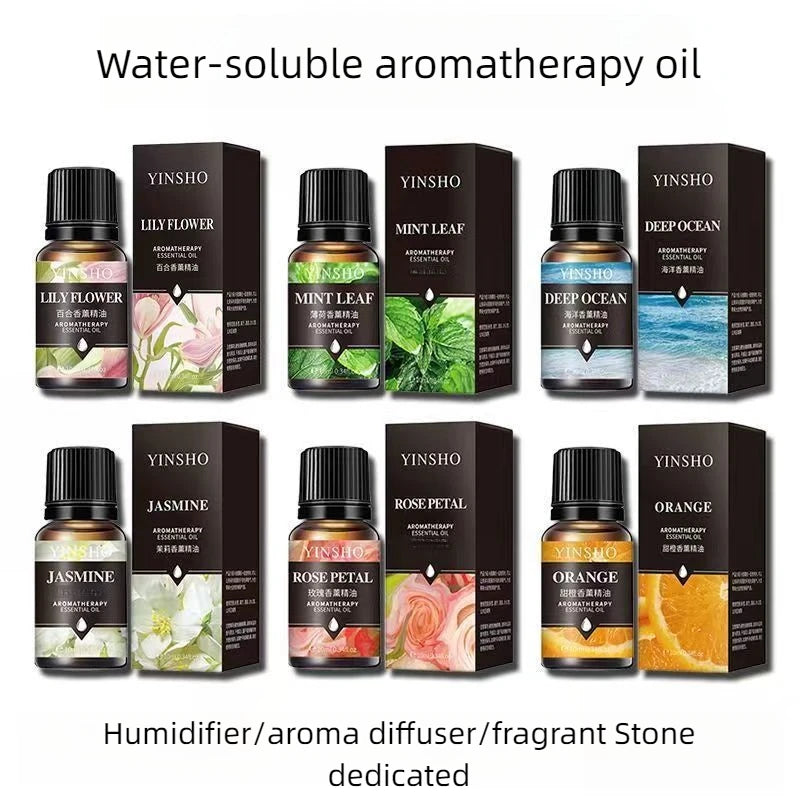 17 Flavors 10ml Essential Oils For Aroma Diffuser AirHumidifier Home Water-soluble Lavender Rose Eucalyptus White Peach Oolong