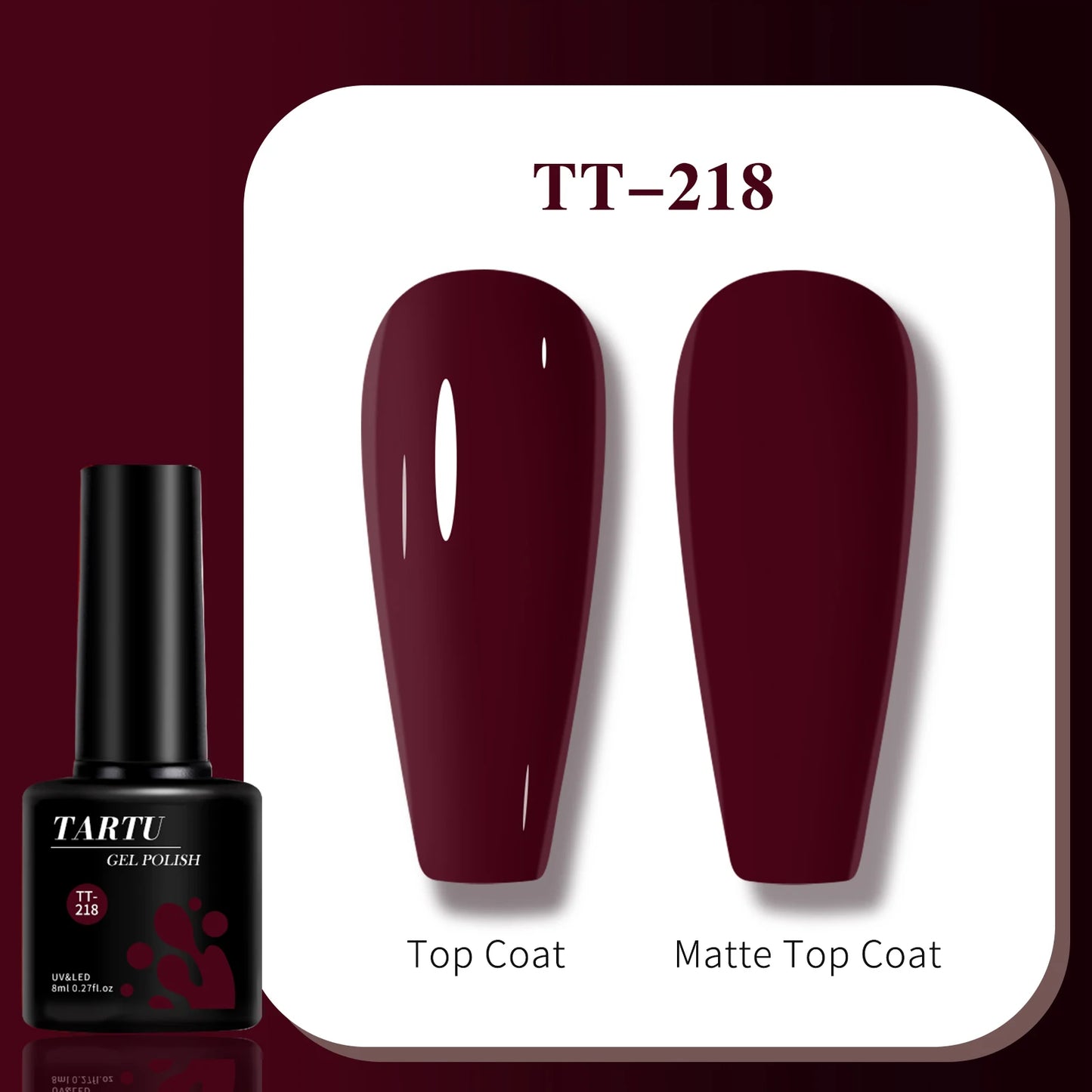 TARTU 8ml Gel Nail Polish 63 Colour Burgundy Red Nude Nails Art Soak Off UV/LED Manicure Beautylux Vernis Semi Permanent Esmalte