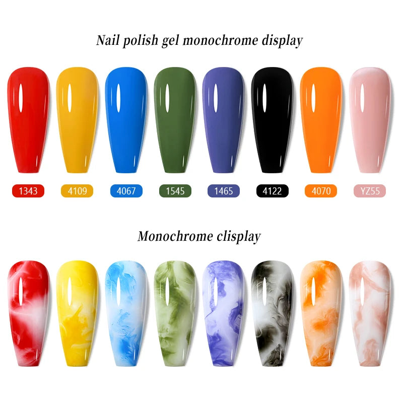 Arte Clavo Blossom Gel Nail Art Transparent Blossom Nail Polish Blooming Smook Effect Flower Gel Polish Soak off Nail Glue Gel